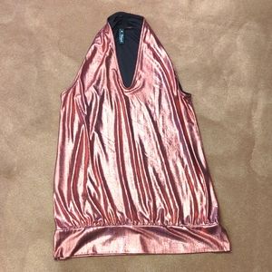 Boutique pink shimmer top size small NWOT